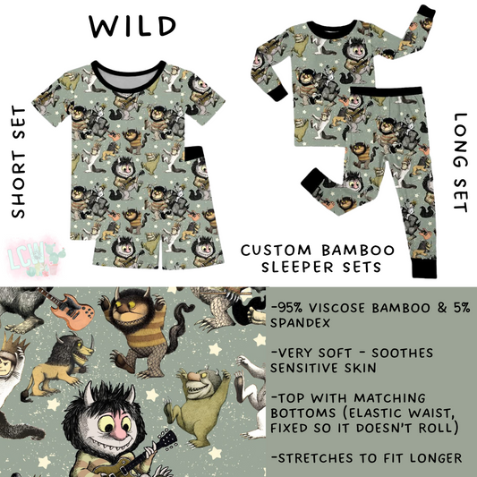 Ready To Ship - Wild Bamboo Short Set - 6T & Long Set - 5T & 6T