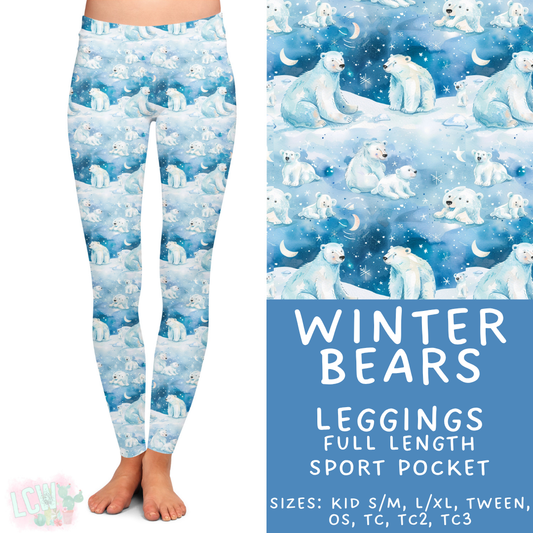Batch #435 - Winter Wonderland 3 - Closes 10/23 - ETA early/mid Dec - Winter Bears Full Length Leggings