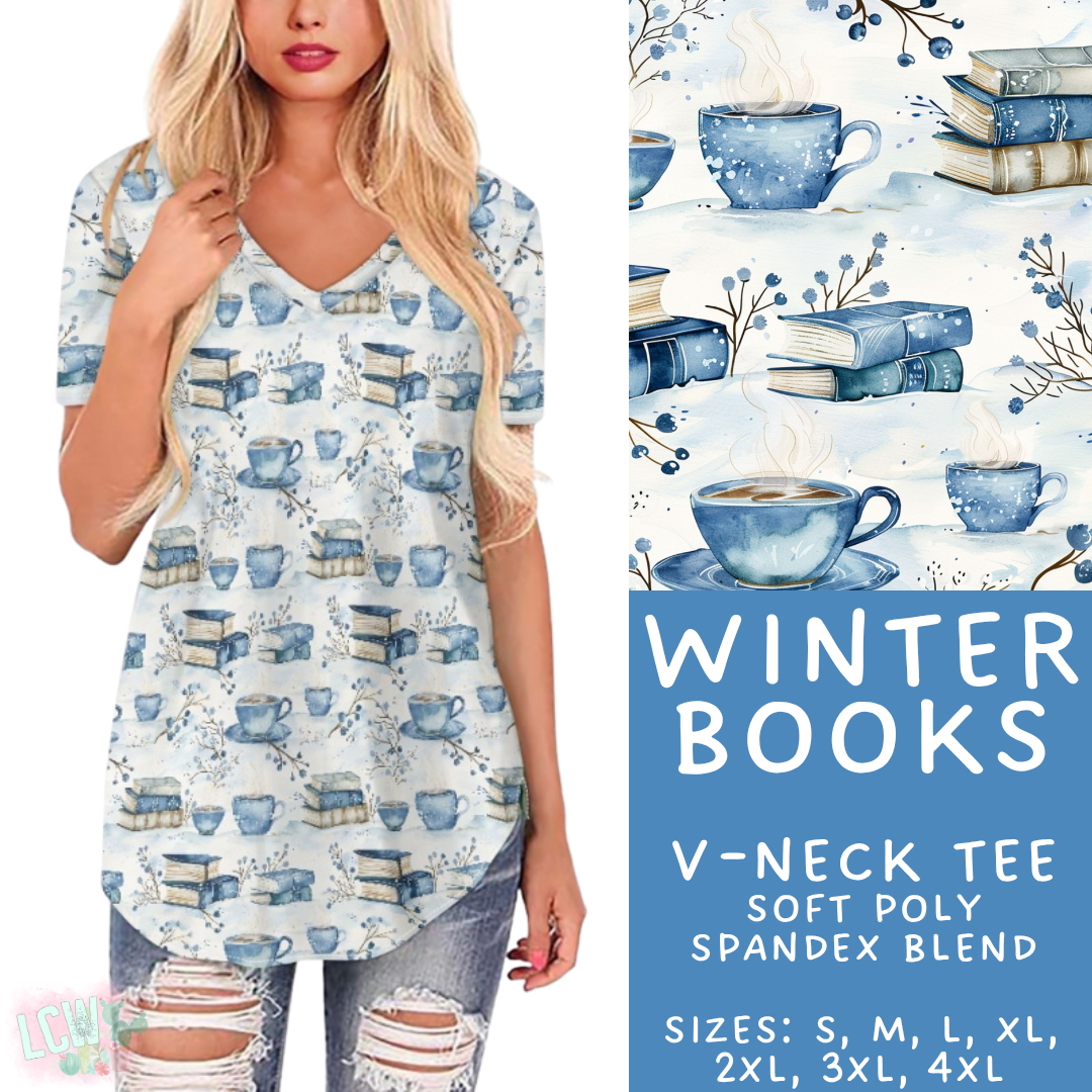 Batch #435 - Winter Wonderland 3 - Closes 10/23 - ETA early/mid Dec - Winter Books V-Neck Tee