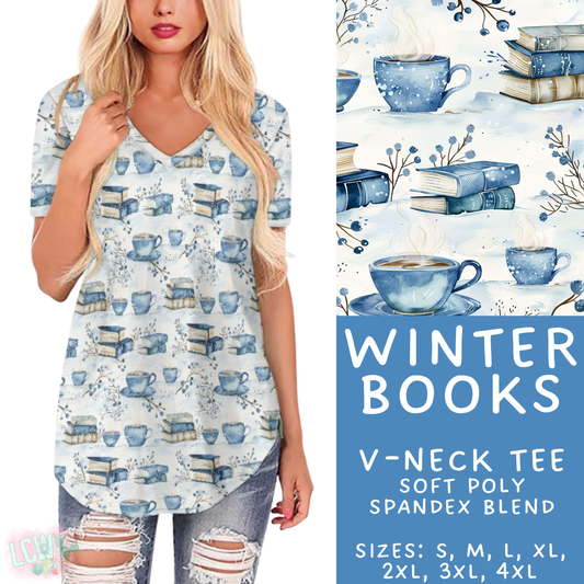 Batch #435 - Winter Wonderland 3 - Closes 10/23 - ETA early/mid Dec - Winter Books V-Neck Tee