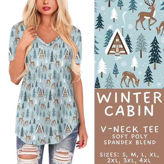Batch #433 - Winter Cabin - Closes 10/20 - ETA early Dec - Winter Cabin V-Neck Tee