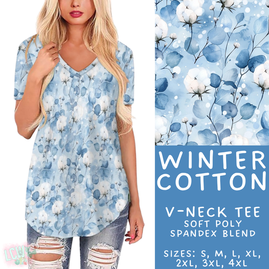Batch #435 - Winter Wonderland 3 - Closes 10/23 - ETA early/mid Dec - Winter Cotton V-Neck Tee