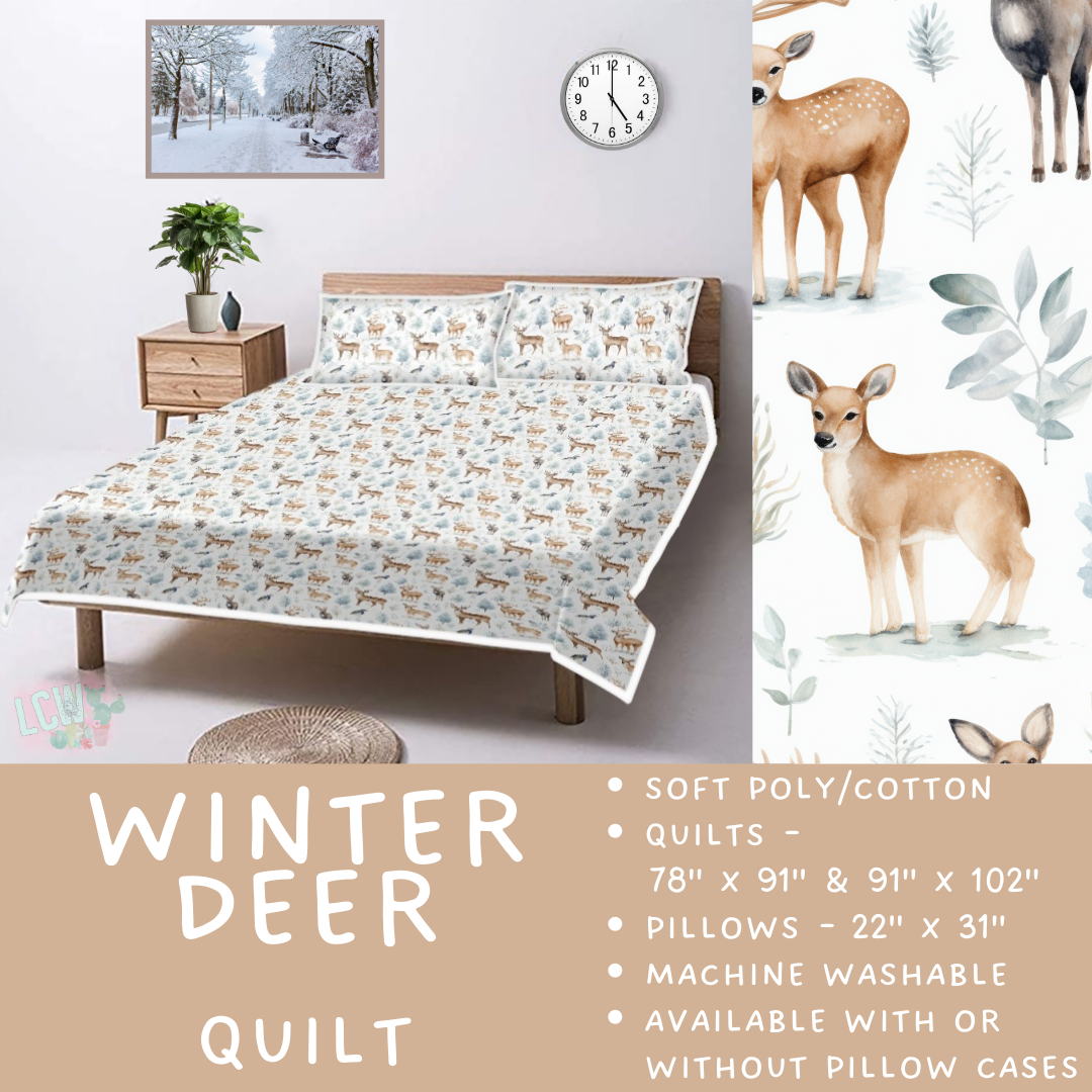 Batch  #410 - Cozy Quilts - Closes 9/10 - ETA late October - Winter Deer Quilt