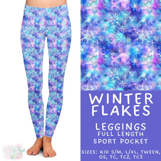 Batch #435 - Winter Wonderland 3 - Closes 10/23 - ETA early/mid Dec - Winter Flakes Full Length Leggings