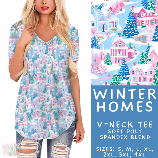 Batch #435 - Winter Wonderland 3 - Closes 10/23 - ETA early/mid Dec - Winter Homes V-Neck Tee