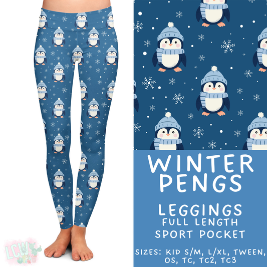 Batch #435 - Winter Wonderland 3 - Closes 10/23 - ETA early/mid Dec - Winter Pengs Full Length Leggings