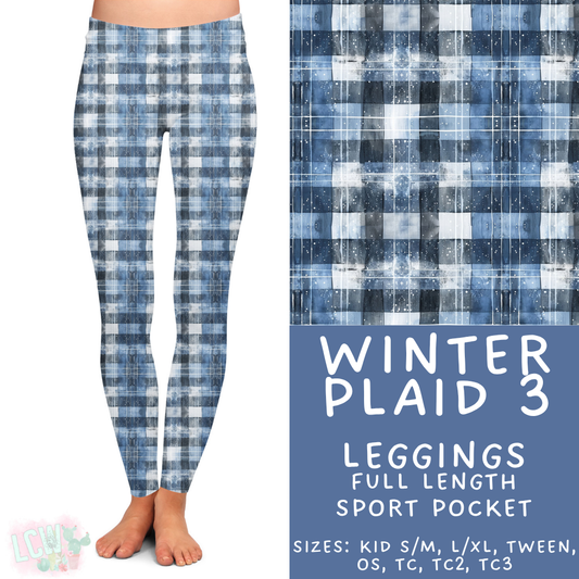 Batch #435 - Winter Wonderland 3 - Closes 10/23 - ETA early/mid Dec - Winter Plaid 3 Full Length Leggings