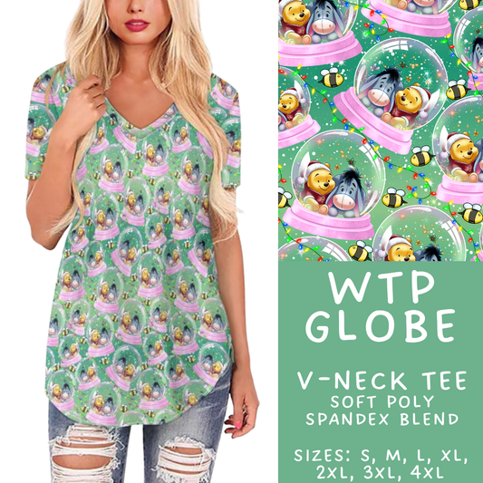Batch #432 - Winter Globes - Closes 10/17 - ETA early December - WTP Globe V-Neck Tee