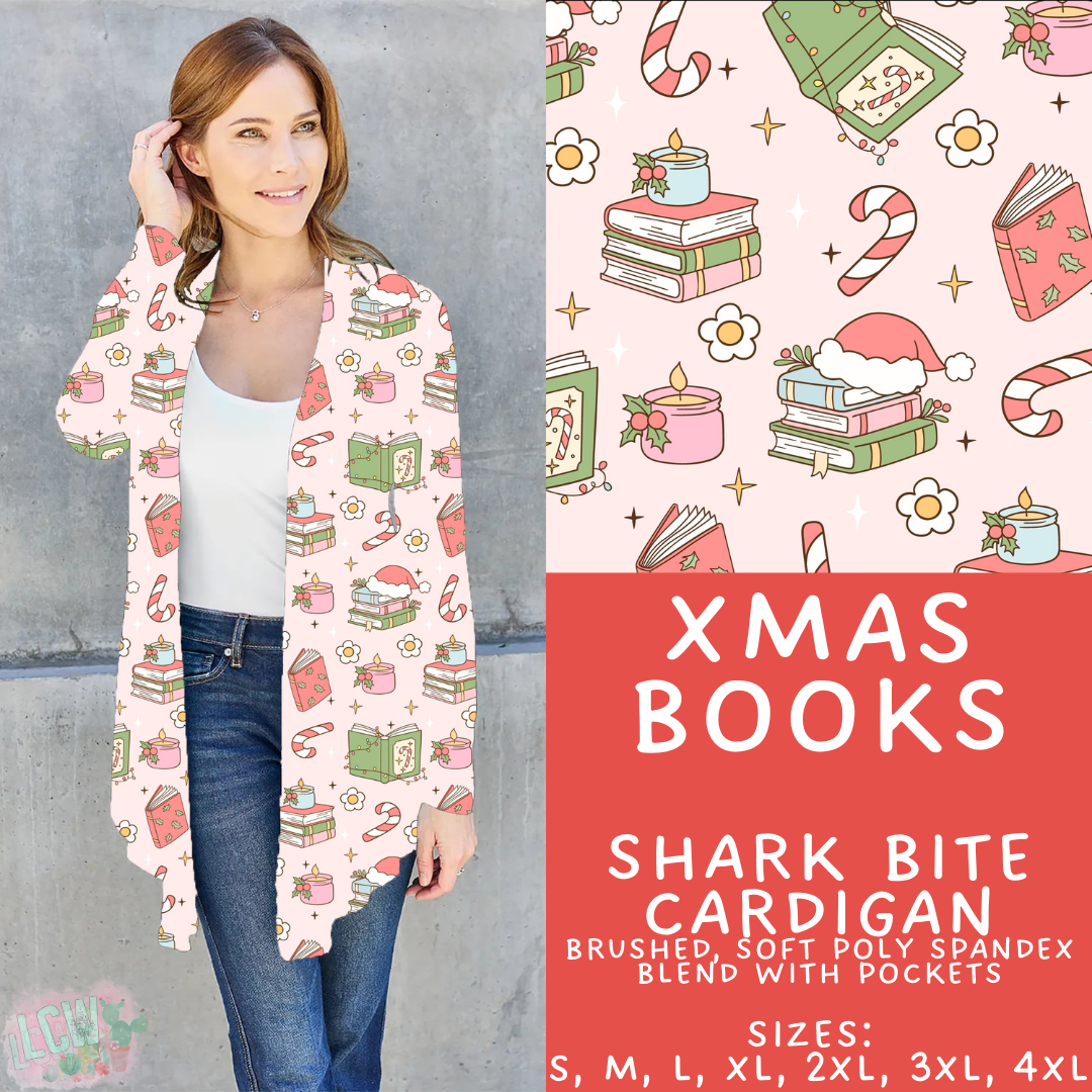 Ready To Ship - Xmas Books Cardigan - XL
