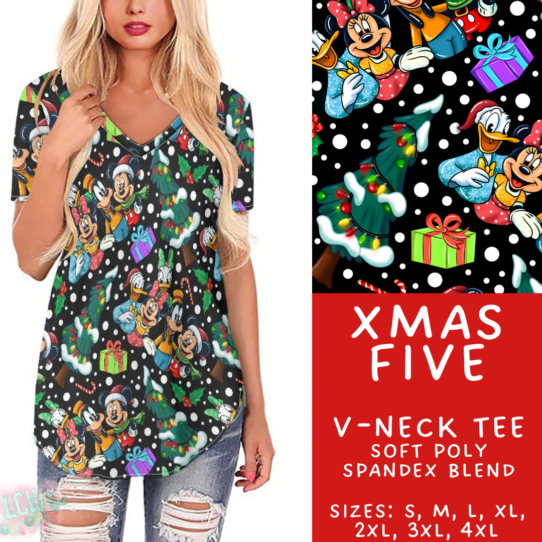 Batch #434 - Magical Christmas - Closes 10/22 - ETA early Dec - Xmas Five V-Neck Tee