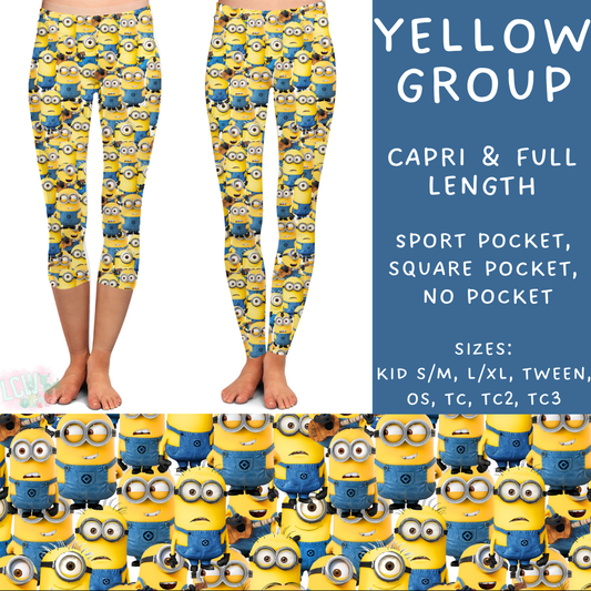 Ready To Ship - Yellow Group Full and Capri Length Leggings Capri - Multiple sizes and styles