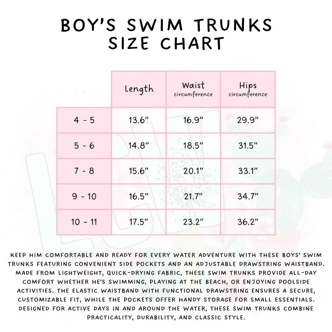 Batch #543 - Pool Party 2 - Closes 6/15 - ETA early/mid August - Sunny Stripe Boys' & Men's Swim Trunks