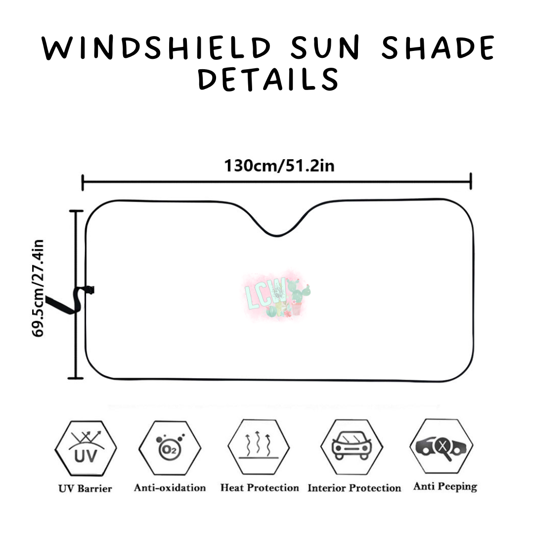 Batch #554 - Car Accessories 3 - Closes 7/10 - ETA early/mid Sept - Color Care Windshield Sun Shade