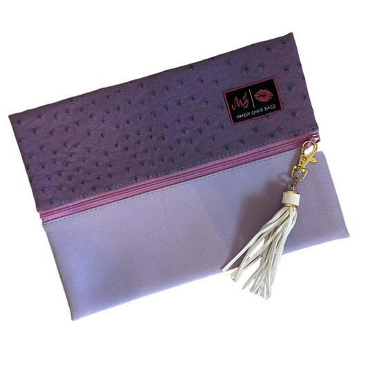 Two Faced Purple Ostrich Custom Junkie Bag