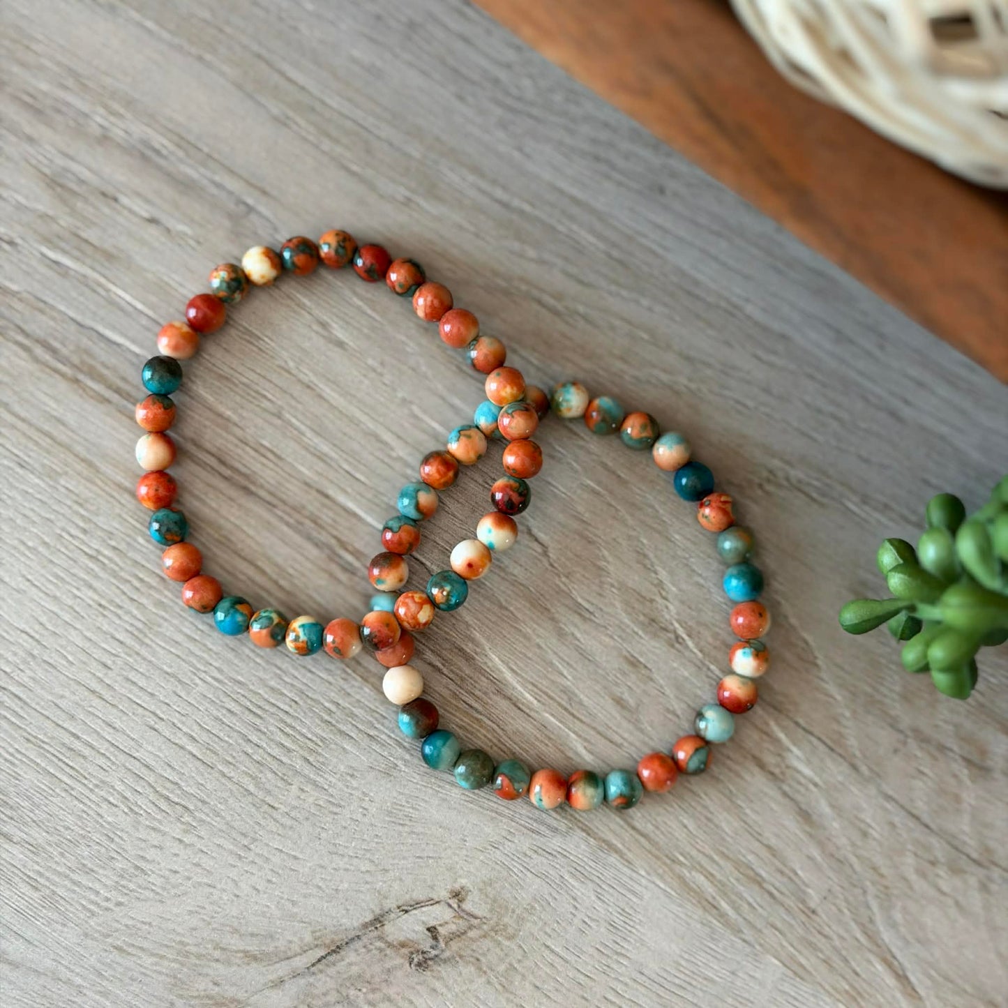 Multi-Colored Turquoise Stretch Jewelry Junkie Bracelet