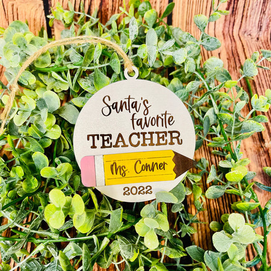 Favorite Teacher Custom Ornament