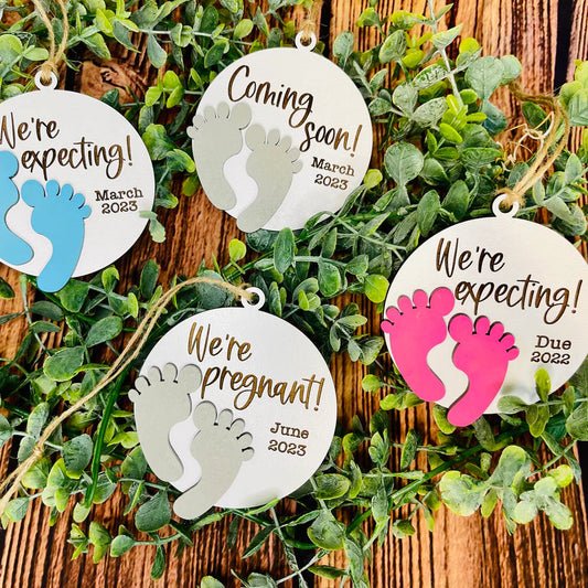 Pregnancy Announcement Custom Ornament