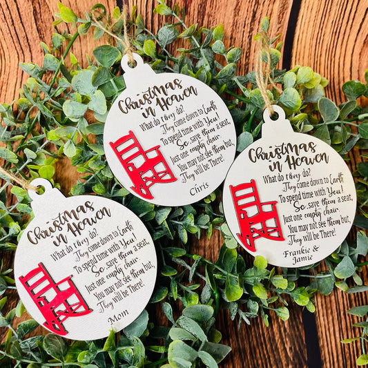 Christmas in Heaven Custom Ornament