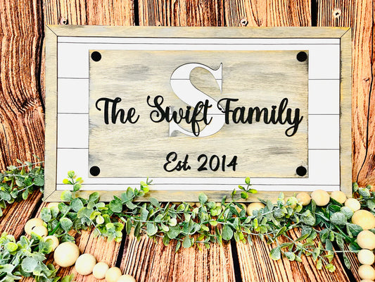 Family Shiplap Custom Sign