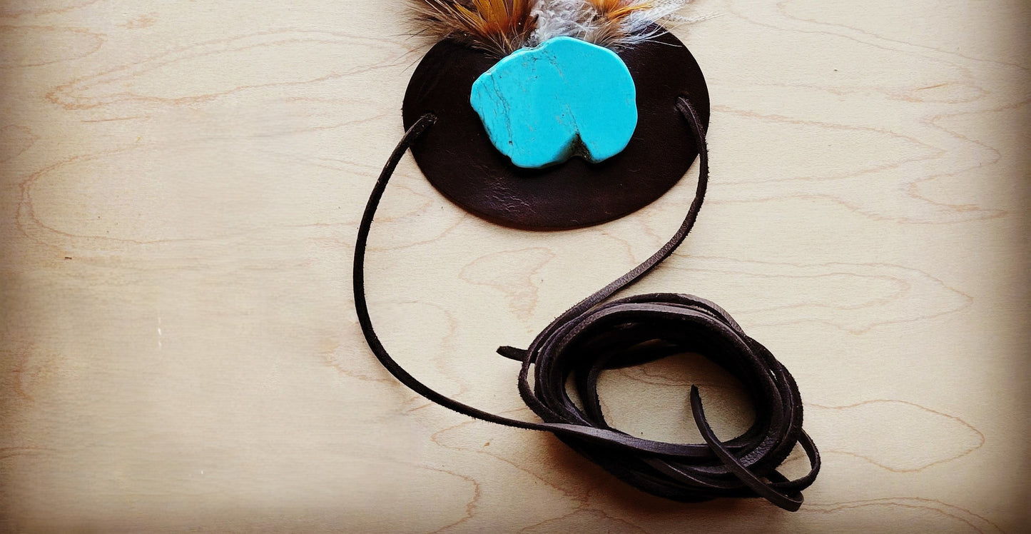 **Turkey & Long White Feather Hat Band (Band Only) 983q
