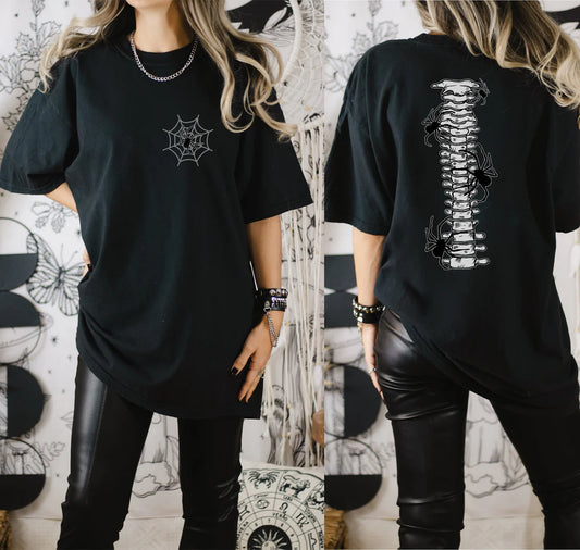 Spider Spine Graphic Tee - Double Sided