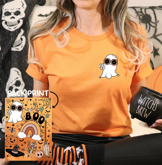 Boho Halloween Graphic Tee - Double Sided