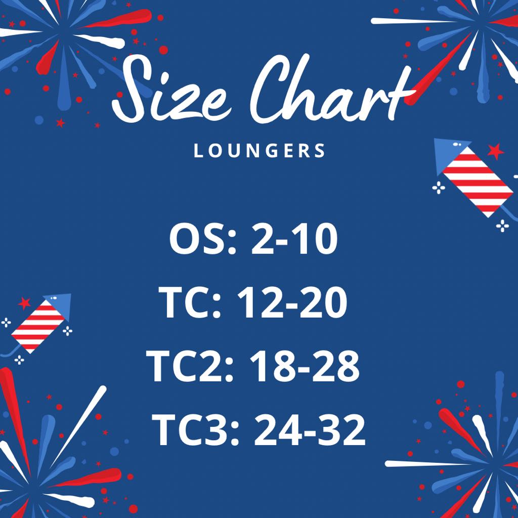 Ready To Ship - RWB Stars 2 Loungers