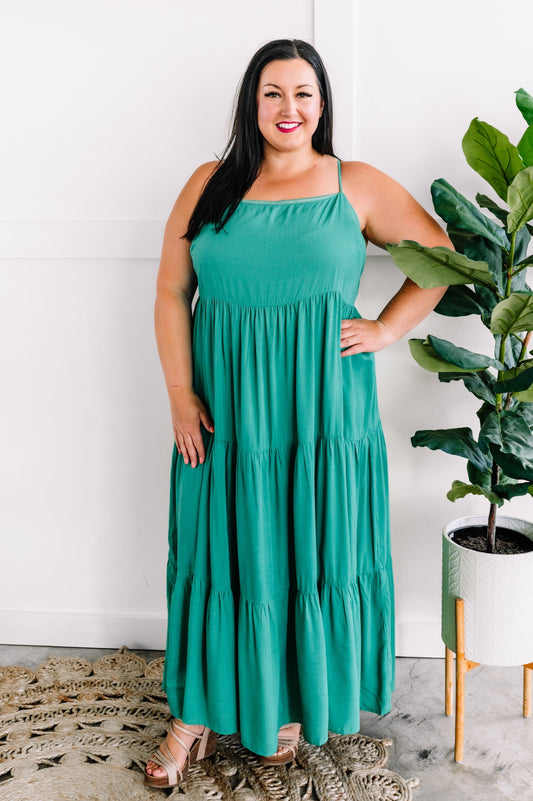 Tiered Maxi Dress In Tropical