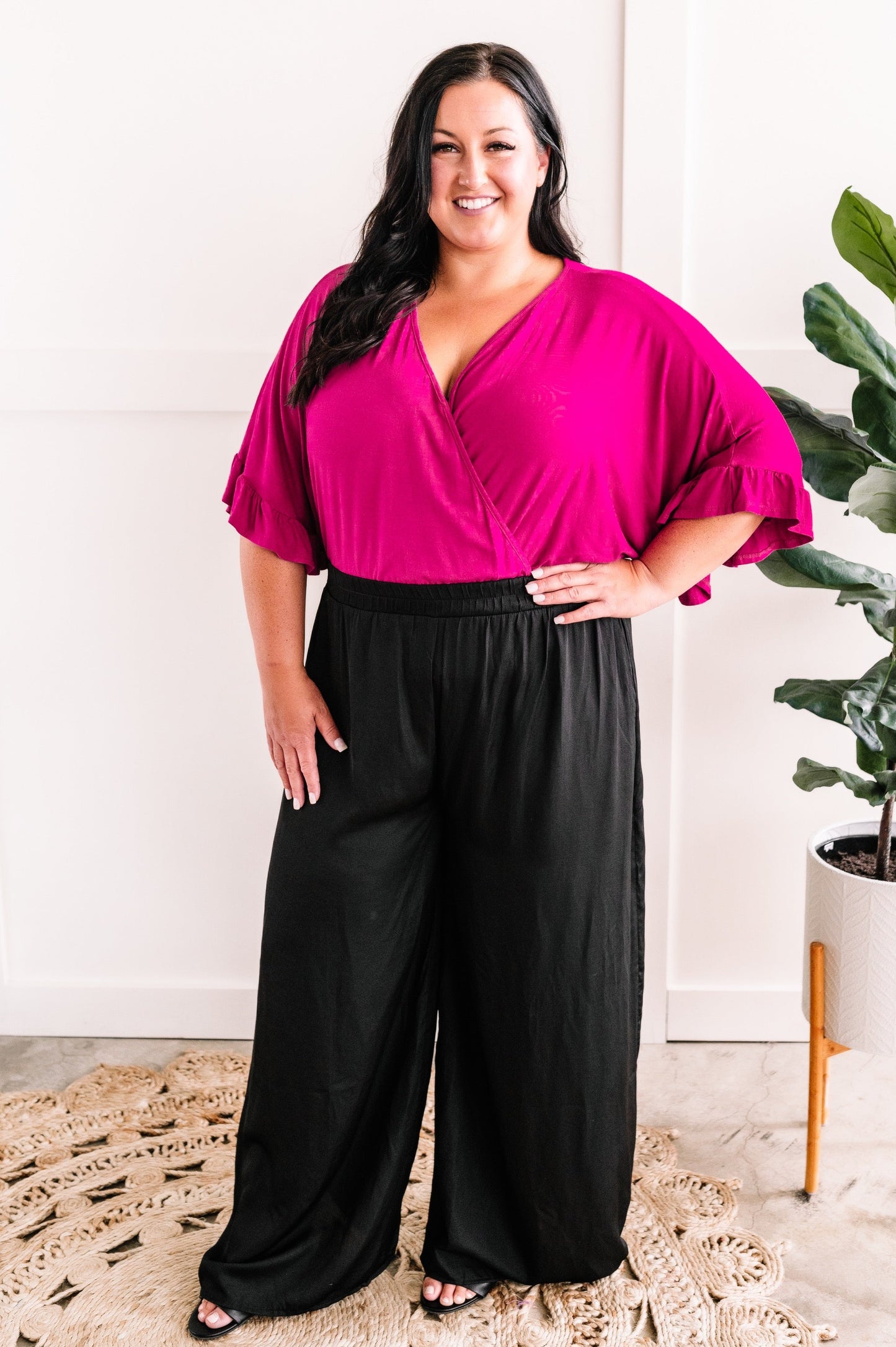 Wide Leg Satin Dress Pants