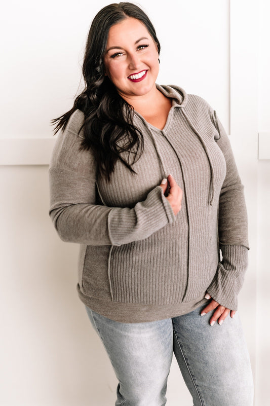 Ultra Soft Long Sleeve Hoodie In Muted Rosemary