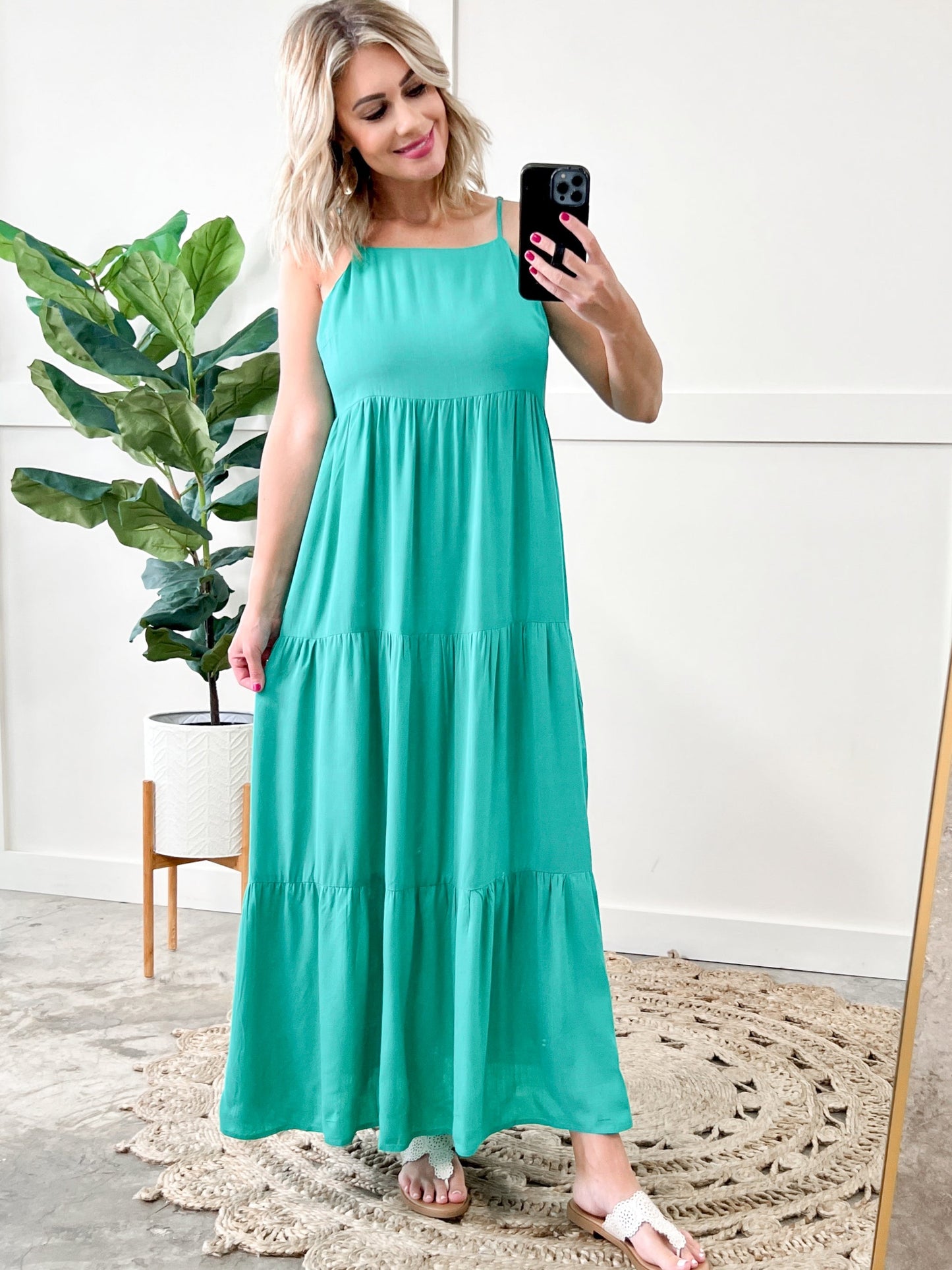 Tiered Maxi Dress In Tropical