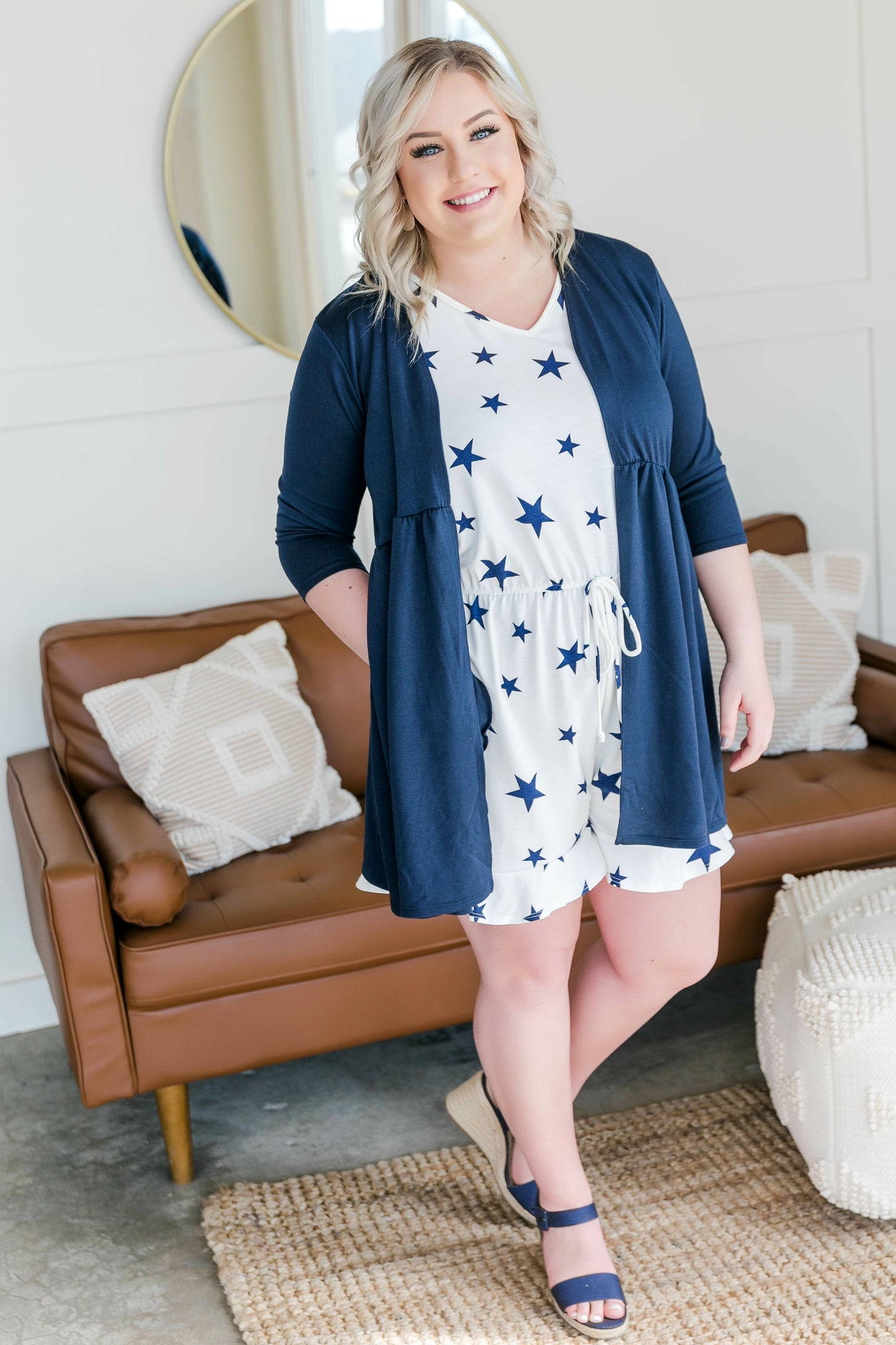 When The Stars Go Blue Short Sleeve Romper